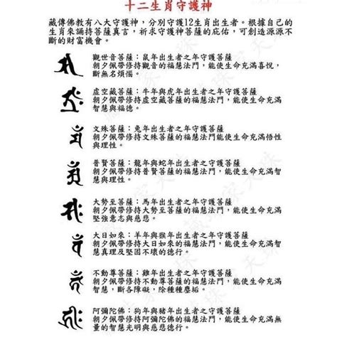 八大守護神種子字|八大守護神